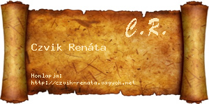 Czvik Renáta névjegykártya